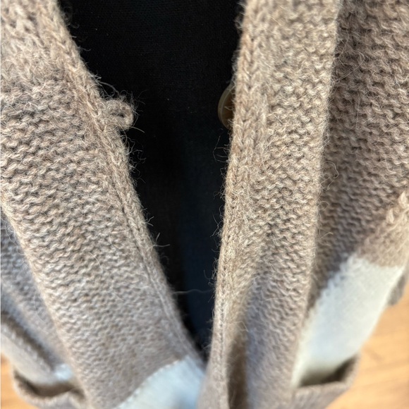 Johnny Was Alpaca Brown and Cream Women's Sweater - Picture 9 of 12